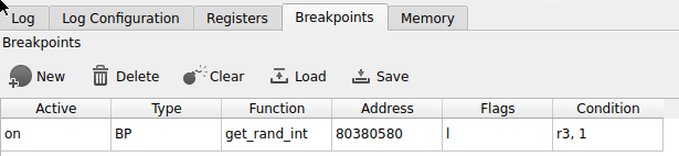 configured breakpoint