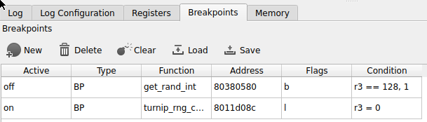 disabling get_random_int breakpoint