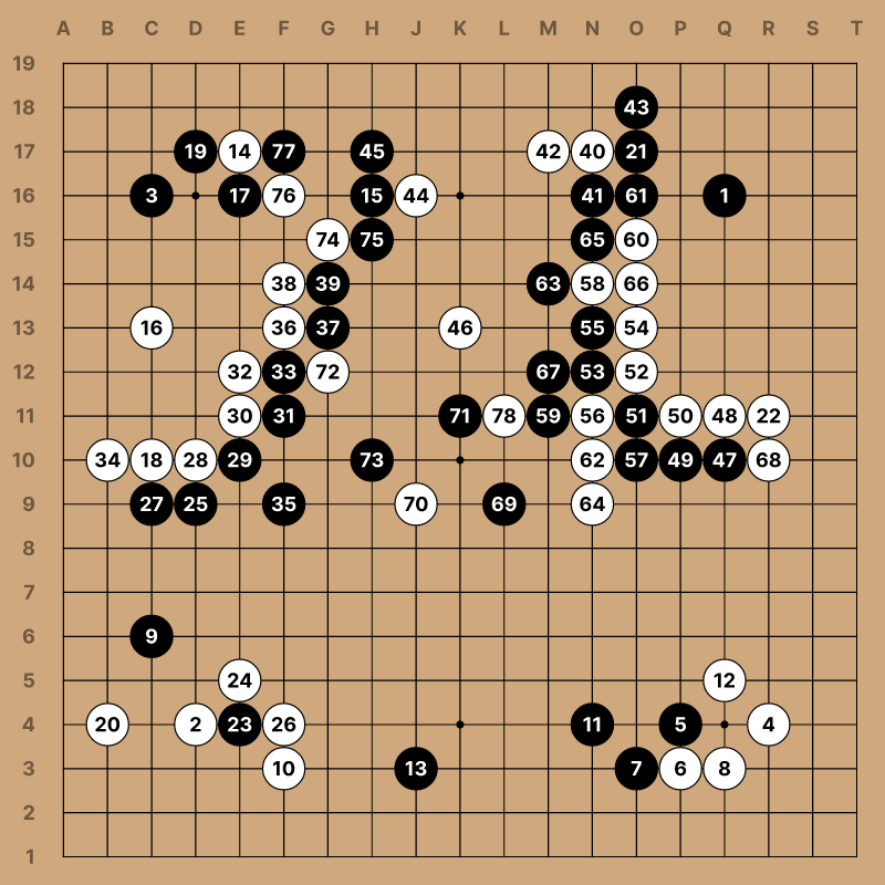 kifu diagram of move 78